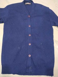 Blue Cardigan Sweater