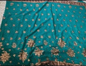 Green Saree Without Blouse