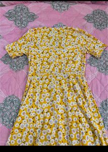 Printed Mustard Dress