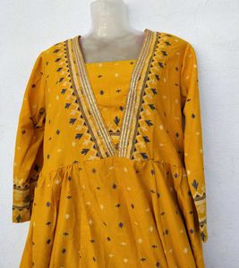 Anouk Yellow Kurta Set