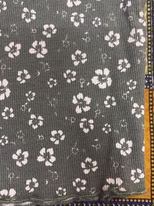 green Floral Print Top