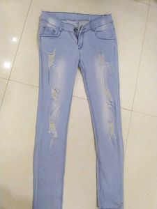 A Ripped Blue Jeans