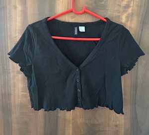 V Neck Crop Top