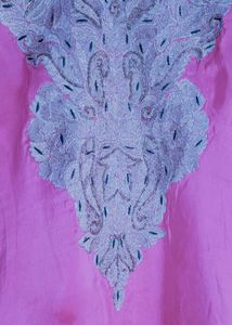 Elegant Pink Embroidered Kashmiri Suit