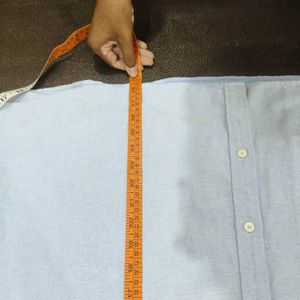 Blue Oxford Shirt with Bear