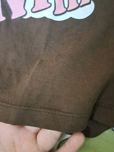Brown Graphic Printed Tee