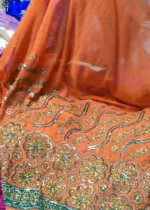 Elegant Orange Saree