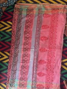 Pink Printed Saree