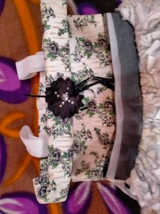 Girls Party Wear White Black Dress Free 1 Whit