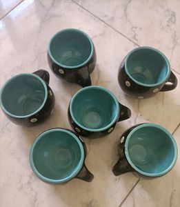Dot Printed Tea Cups