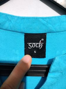 Turquoise blue Solid Tunic