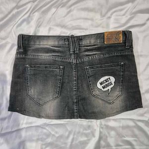 Micro Mini Denim Skirt