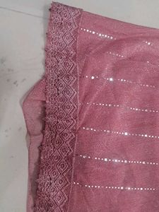 Pink Sequin Dupatta