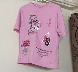 Pink Oversized Tshirt