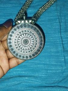 Oxidized Silver Necklace, Earrings, &amp; Bangles