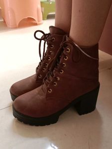 Coffee Brown High Heel Boots