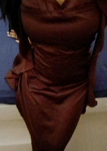 Burgundy Ruffle Midi Dress