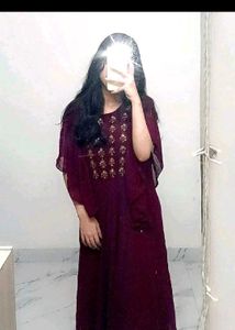 Ethnic Gown With Gold Embellishments