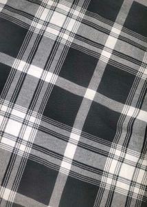 checked black and white shirt