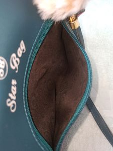 Teal Blue Handheld Sling Bag