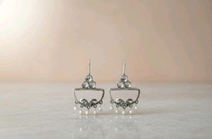 New Ethnic Silver Elephant Earrings