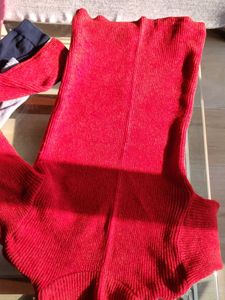 Turtle Neck Red Sweater.