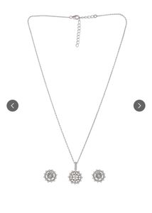 Voylla Sterling Silver Necklace Set