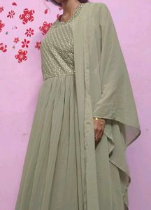 Elegant Olive Green Kurta Set