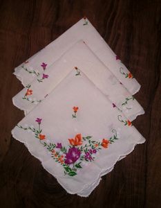Cotton Floral Print Handkerchief Set
