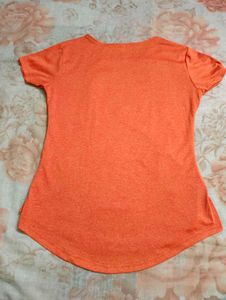 Orange Rose Patch T-Shirt 🧡