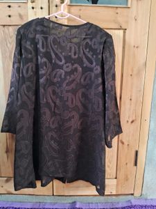 Elegant Black Paisley Tunic