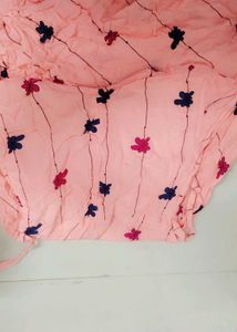 Peach Floral Dress