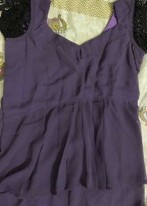 Purple Ruffled Dress