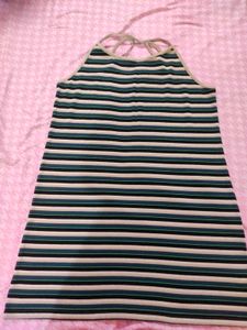 NEXT Striped Halter Midi Beachwear Dress