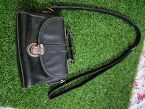 Vintage Black Leather Camera Bag