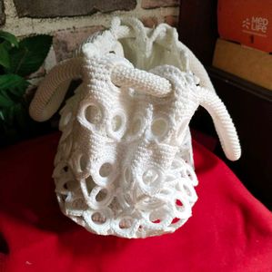 Crochet Handbag White Looks Awesome