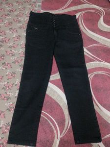 High Waist Black Jeans