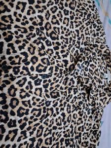 Leopard Print Button-Down Top