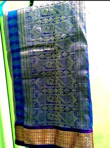 Banarasi Pattern Silk Saree Without Blouse