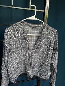 Checkered Zip-Up Lightweight Jacket