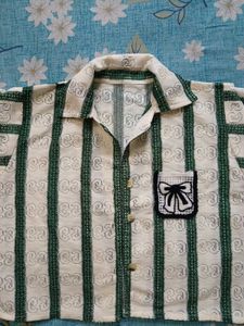 Striped Button-Up Shirt