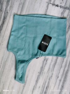 Blue One-Shoulder Top