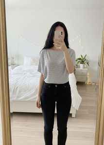 Gray Knit top with cut out design