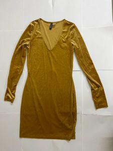 H&M Golden Shimmer Party Dress