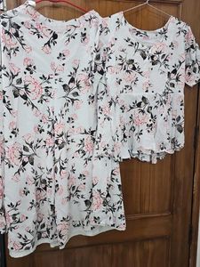 Floral Print Dress & Top Set