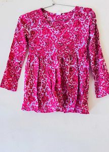 Girls&#39; Pink Paisley Top