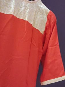 Orange Kurta Casual Fashionable For Women