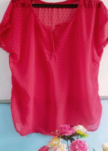 Topa Red Coloured Beautiful Top In Good Condition.