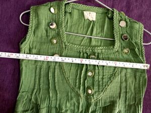 Green Dress with Mirror Detail
