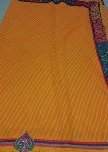 Mustard elegant saree